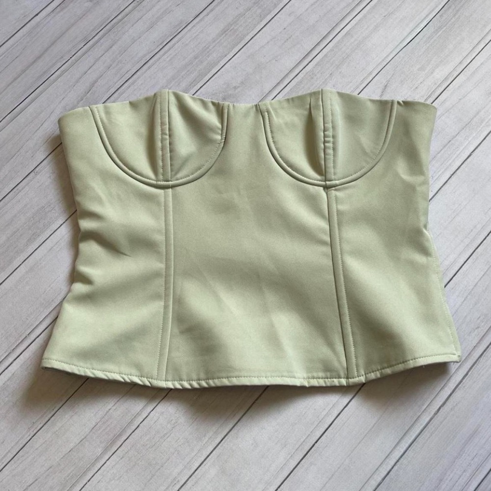 Light green corset top